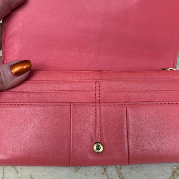 Coach Kristin Leather Wallet Coral Pink - Picture 10 of 13